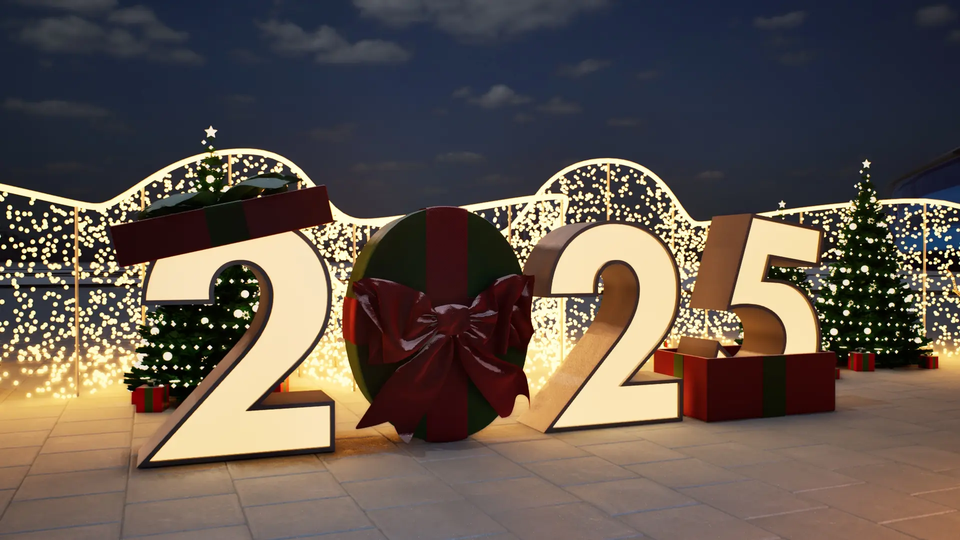 Новогодняя площадь Allur 2025 — Инсталляция «2025»
