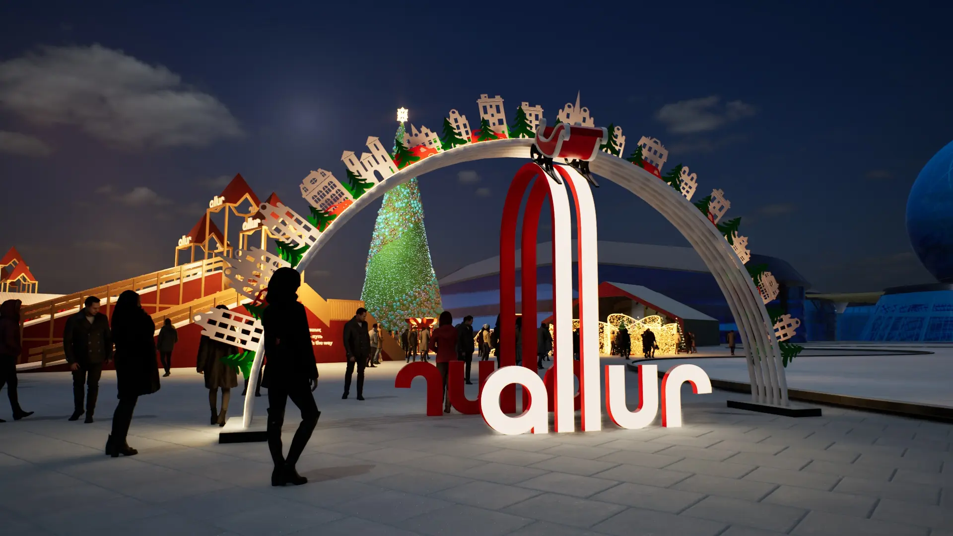 Новогодняя площадь Allur 2025 — Инсталляция «Allur»