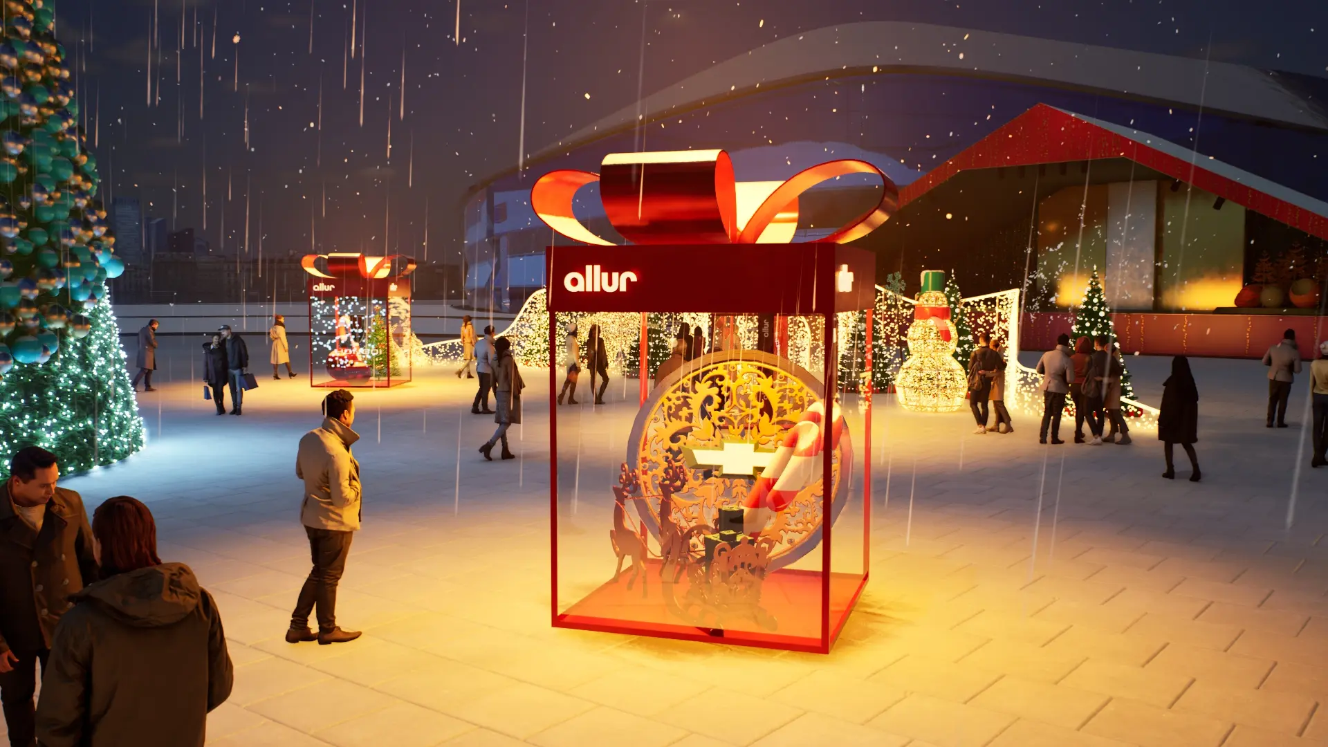 Новогодняя площадь Allur 2025 — Фотозона-подарок